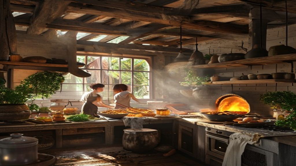 The kitchen hearth