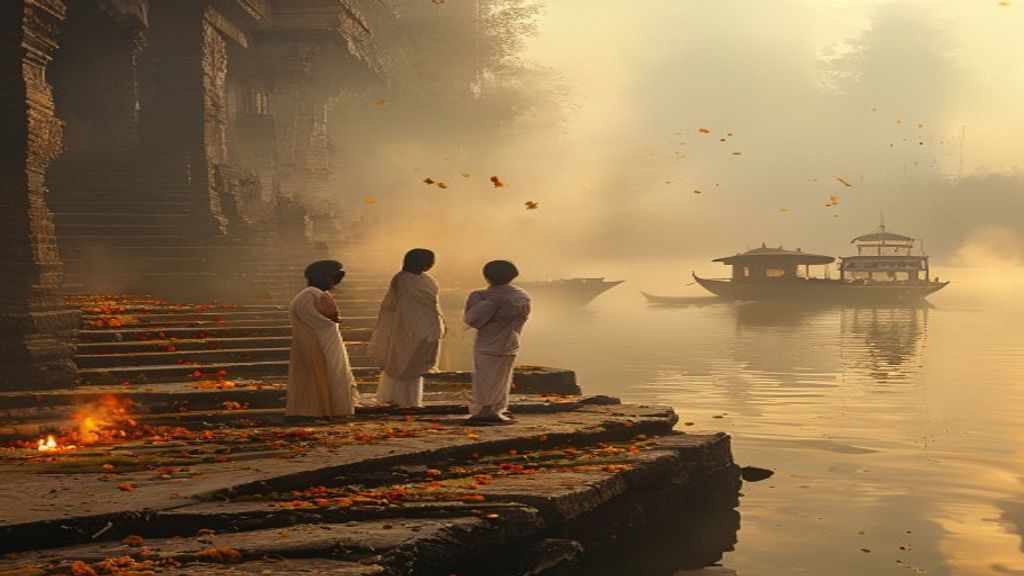 Varanasi ghats at dawn
