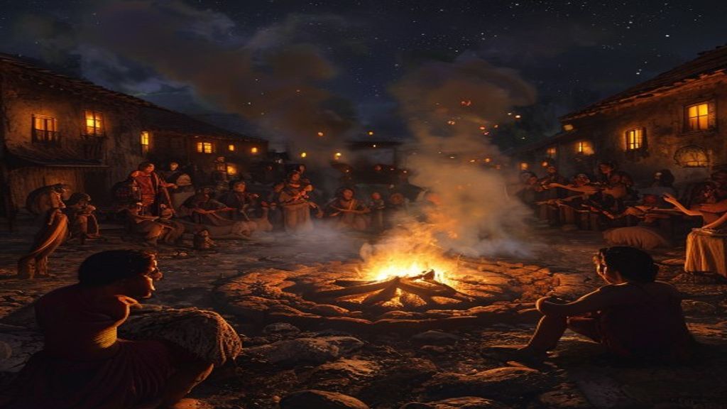 Evening fire circle